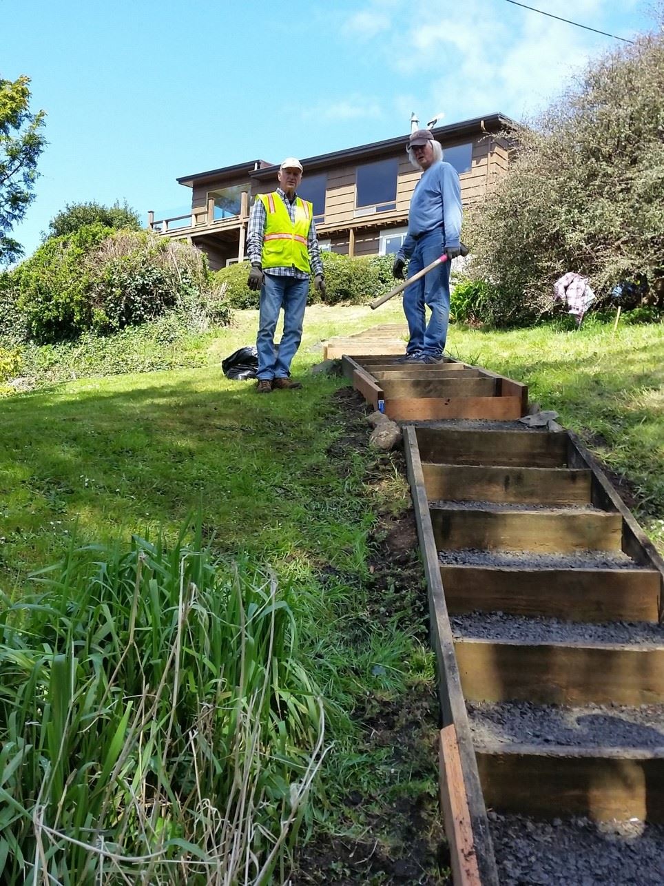 Two Men Constructing a Path
