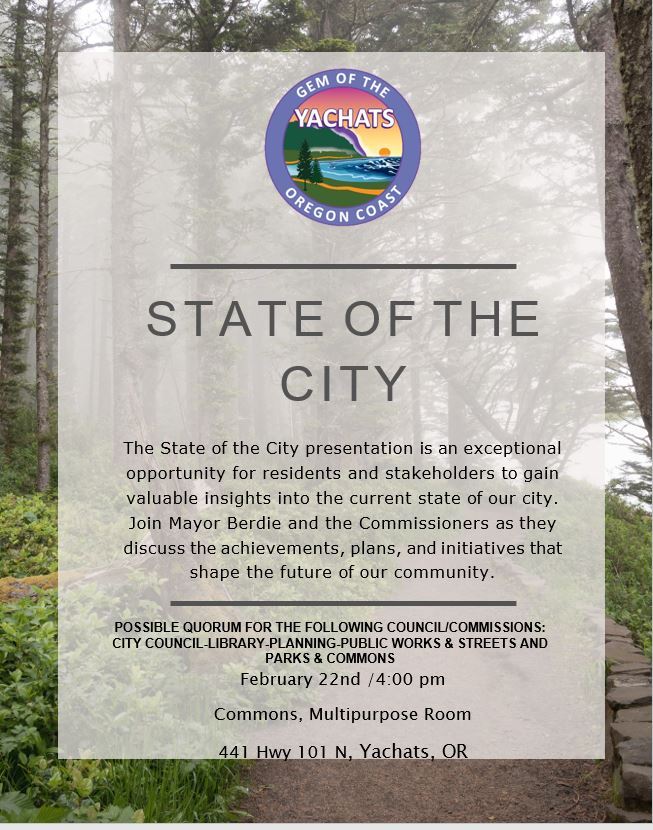 2024-01-11 Yachats State of the City Flyer-Quorum Notice picture jpg