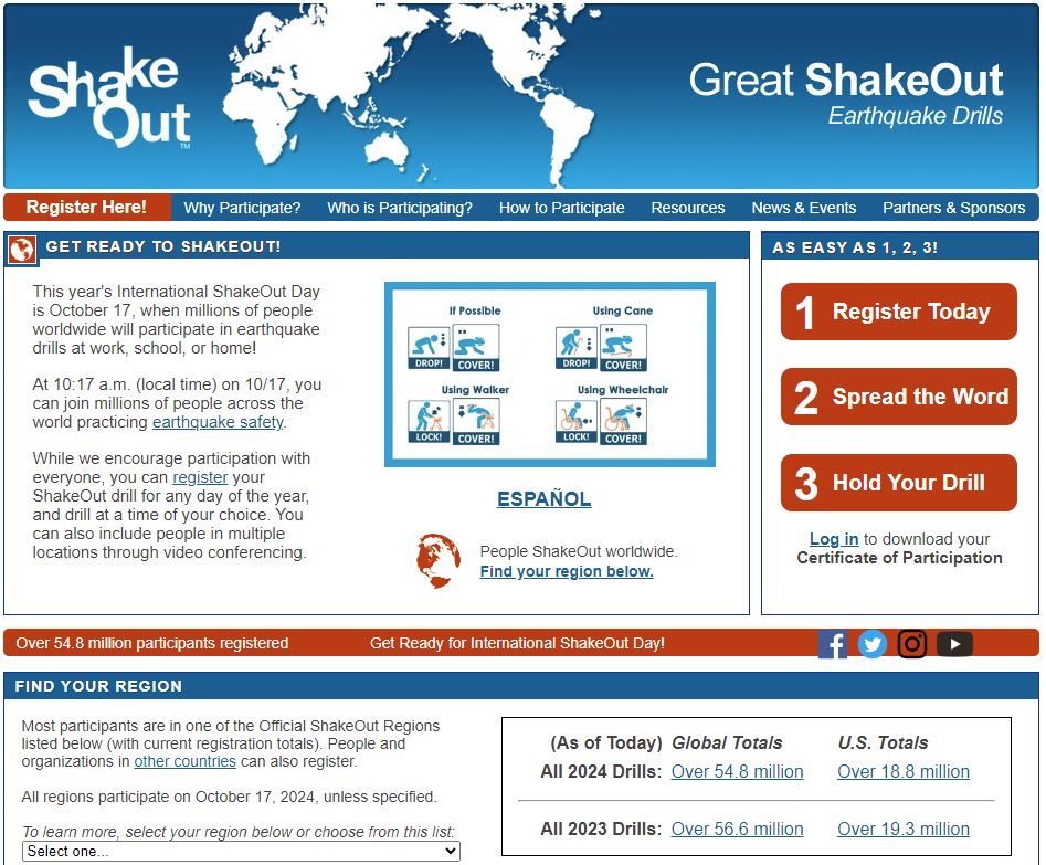 Shake Out Website